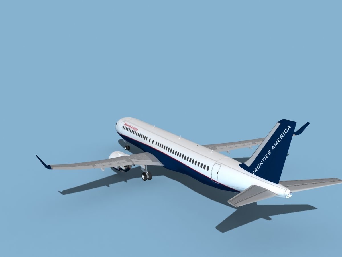 Airbus A320-300 Frontiers America 3D model_7