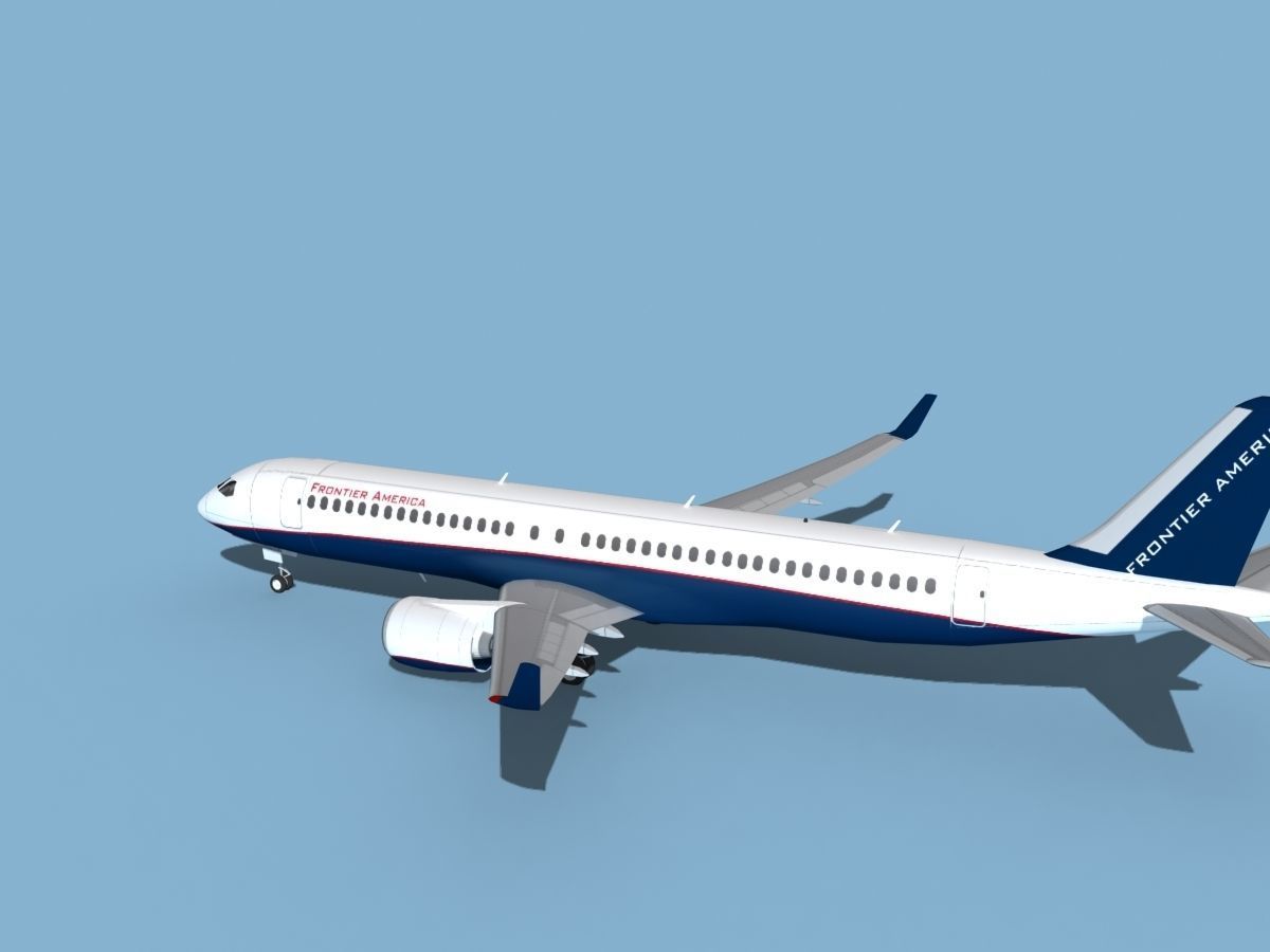 Airbus A320-300 Frontiers America 3D model_8