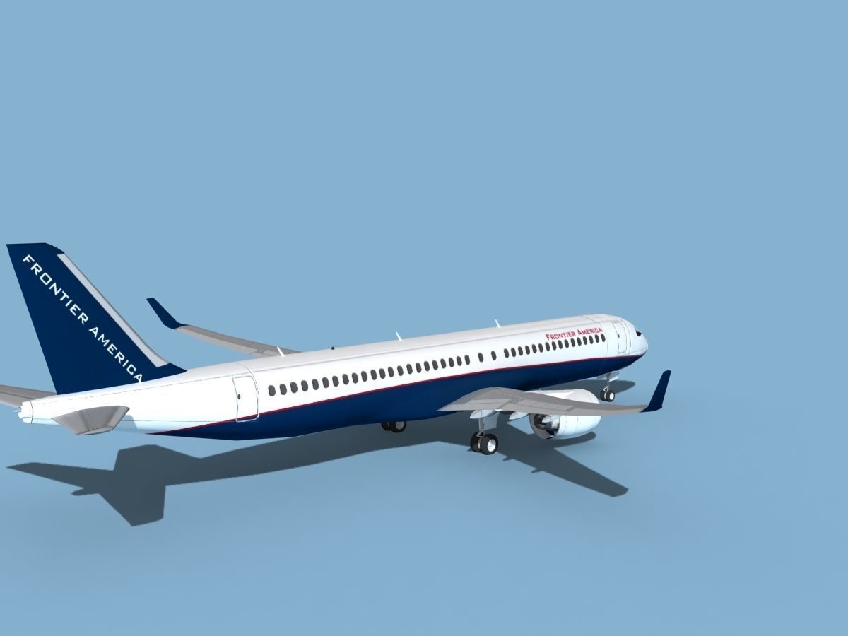 Airbus A320-300 Frontiers America 3D model_5