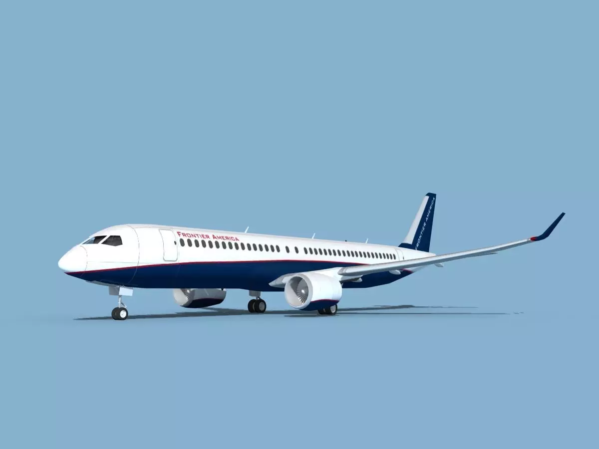 Airbus A320-300 Frontiers America 3D model_0
