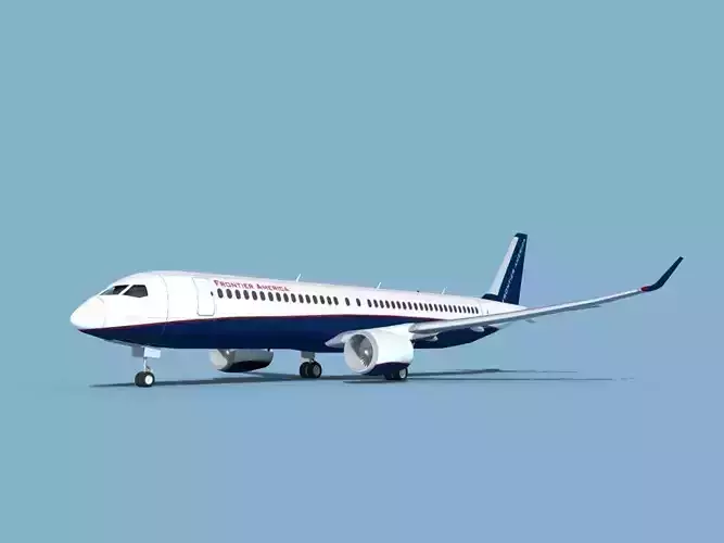 Airbus A320-300 Frontiers America 3D model Airbus A320-300 Frontiers America 3D model