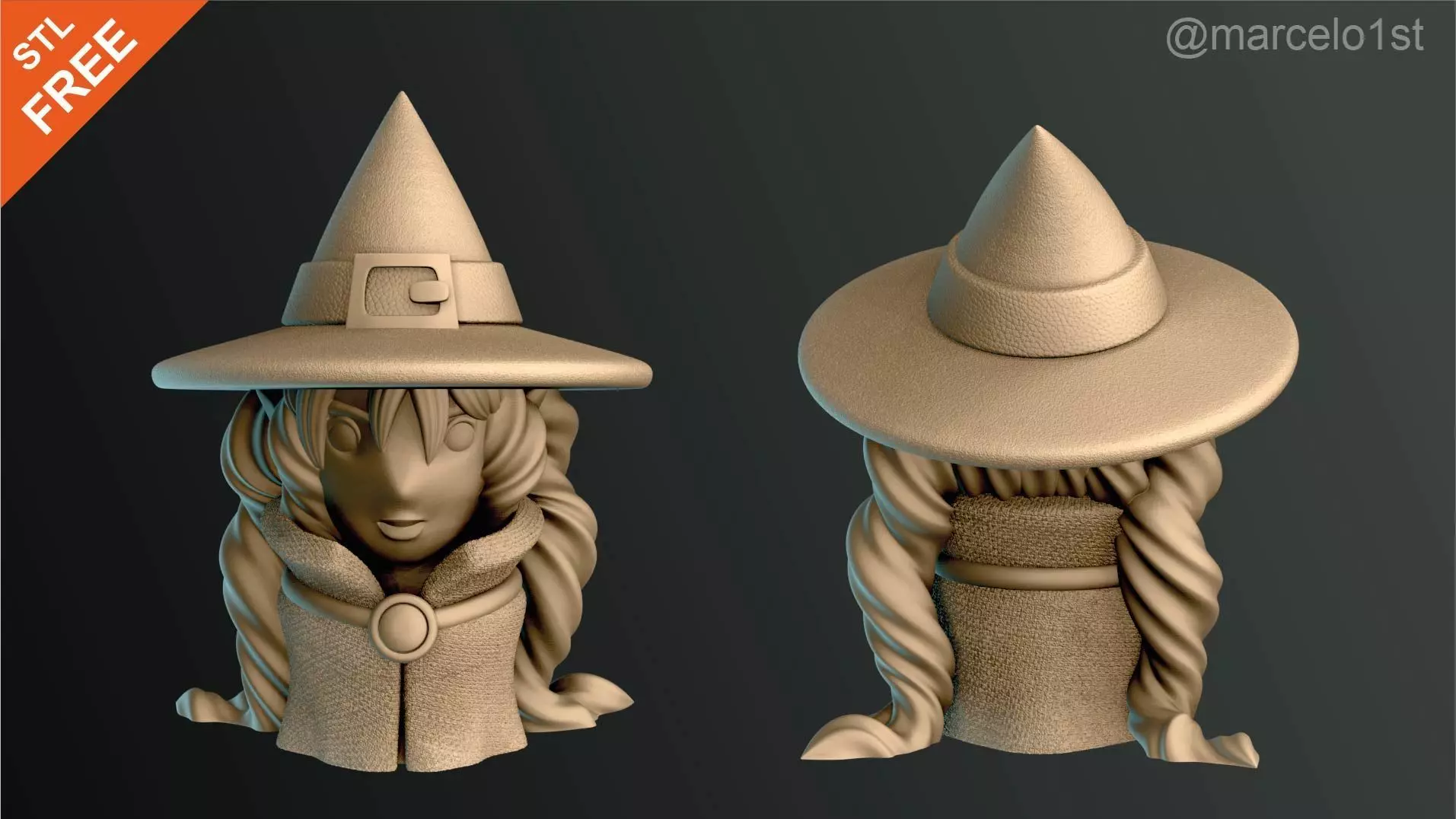 Classic Witch Halloween Decoration Free 3D print model