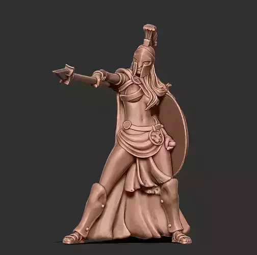 Spartan woman - Trassya 35 mm scale 3D print model