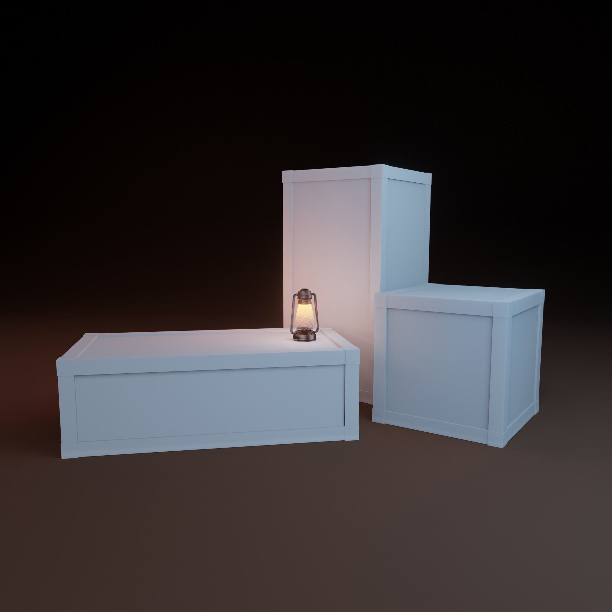 Wooden Crates Low-poly 3D model_2
