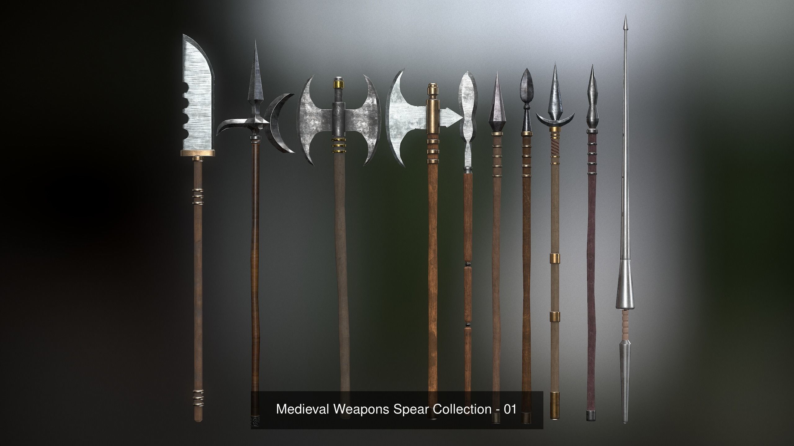 Medieval Weapon Bundle 3D Model Collection_10