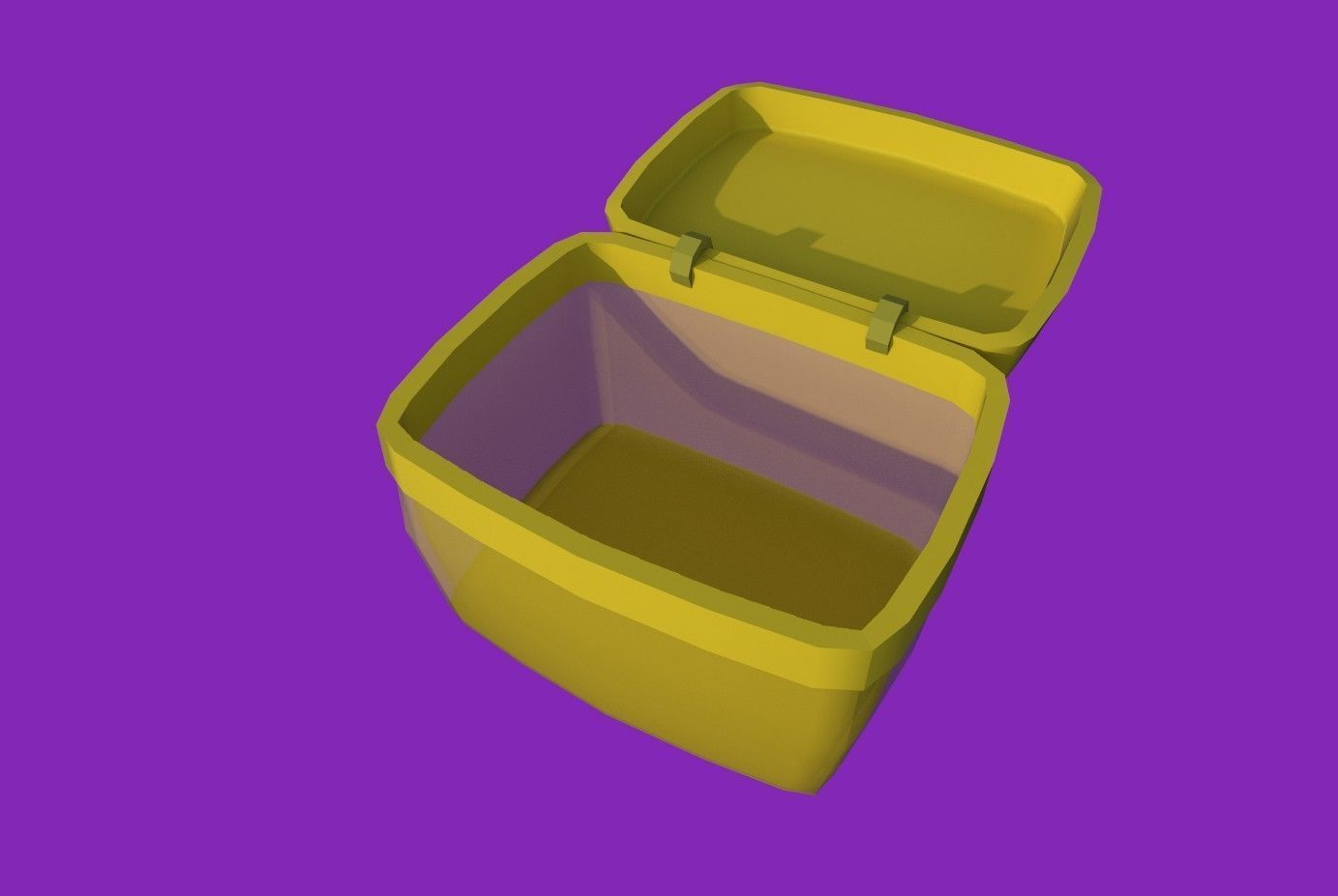 Basket yellow Low-poly 3D model_8