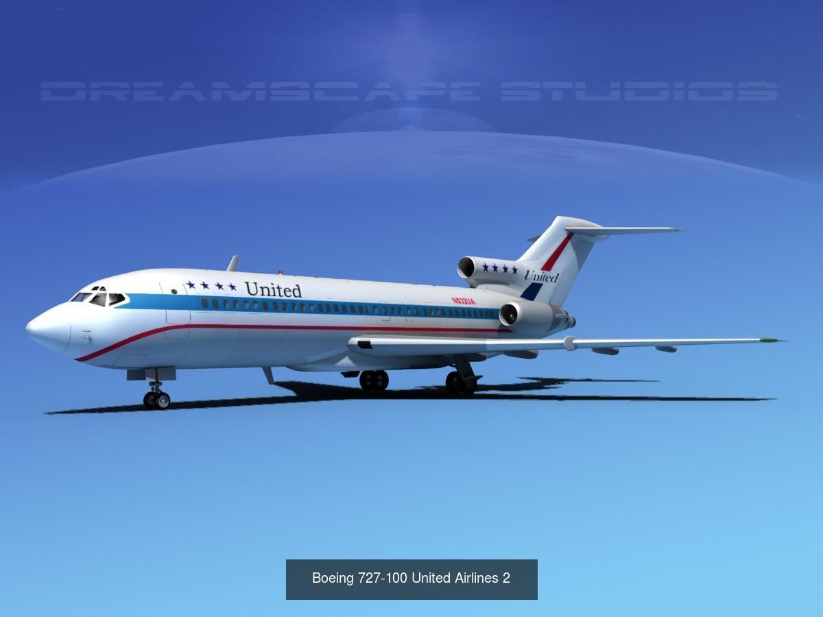 48 United Airlines Jetliners 3D Model Collection_18