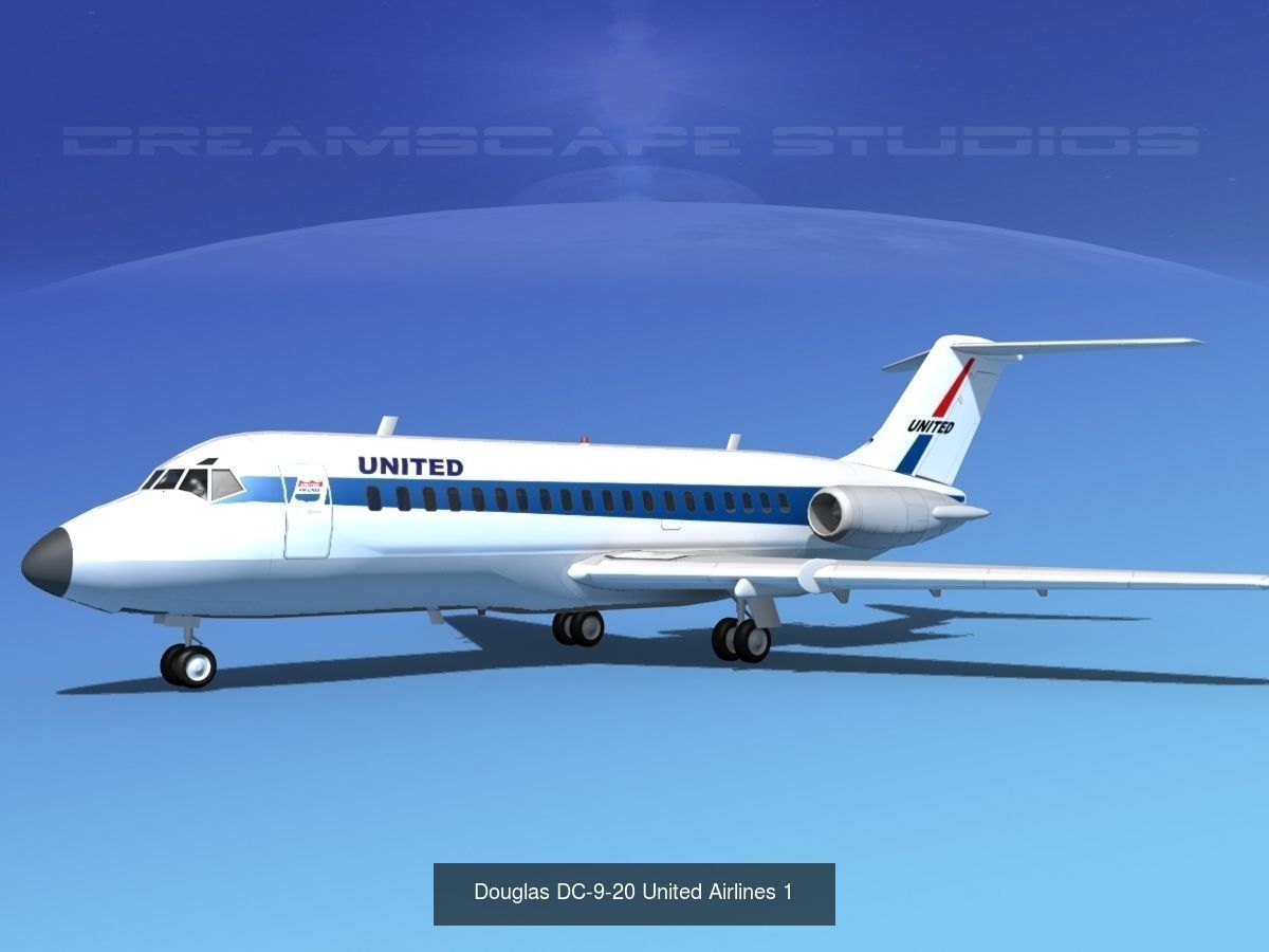 48 United Airlines Jetliners 3D Model Collection_40
