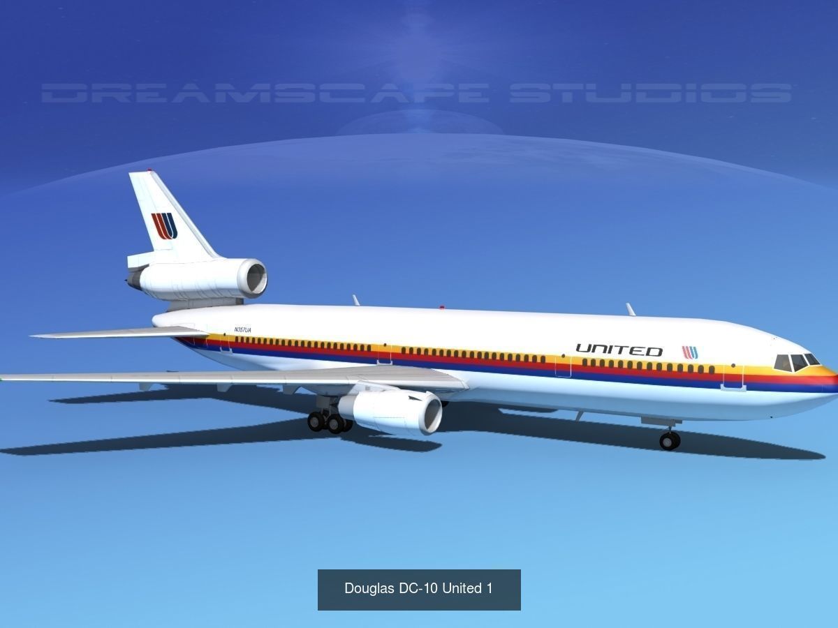 48 United Airlines Jetliners 3D Model Collection_44