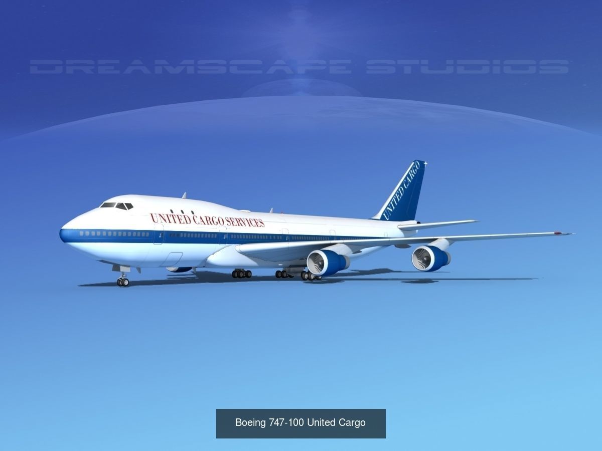 48 United Airlines Jetliners 3D Model Collection_9