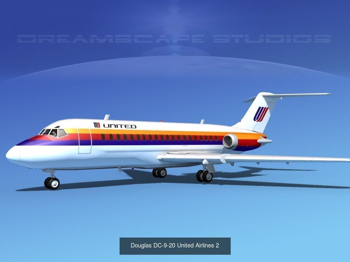 48 United Airlines Jetliners 3D Model Collection_41
