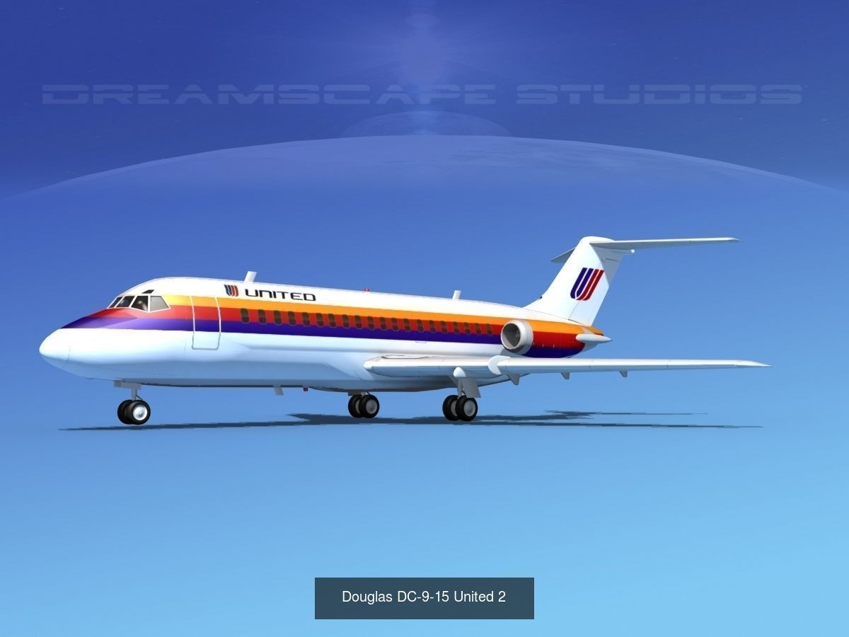 48 United Airlines Jetliners 3D Model Collection_43