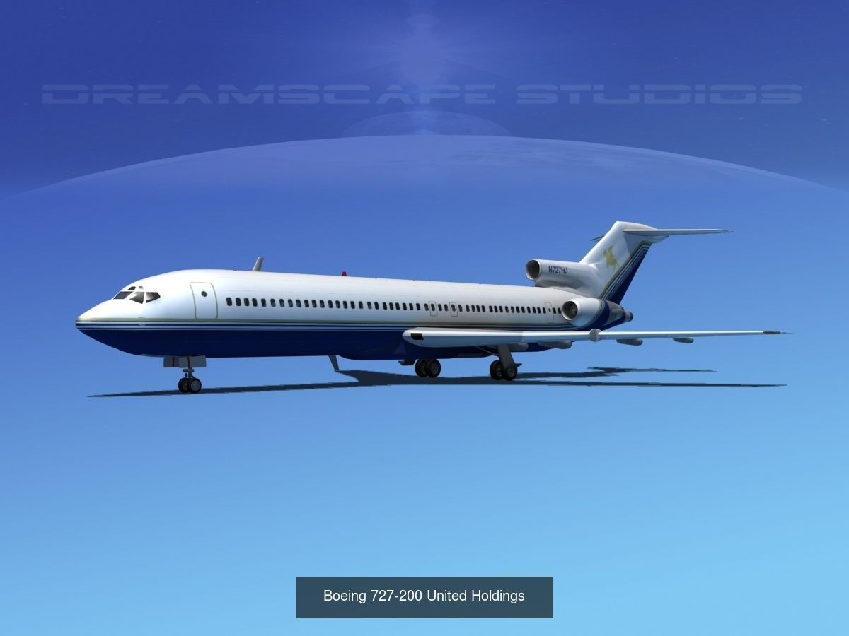 48 United Airlines Jetliners 3D Model Collection_24