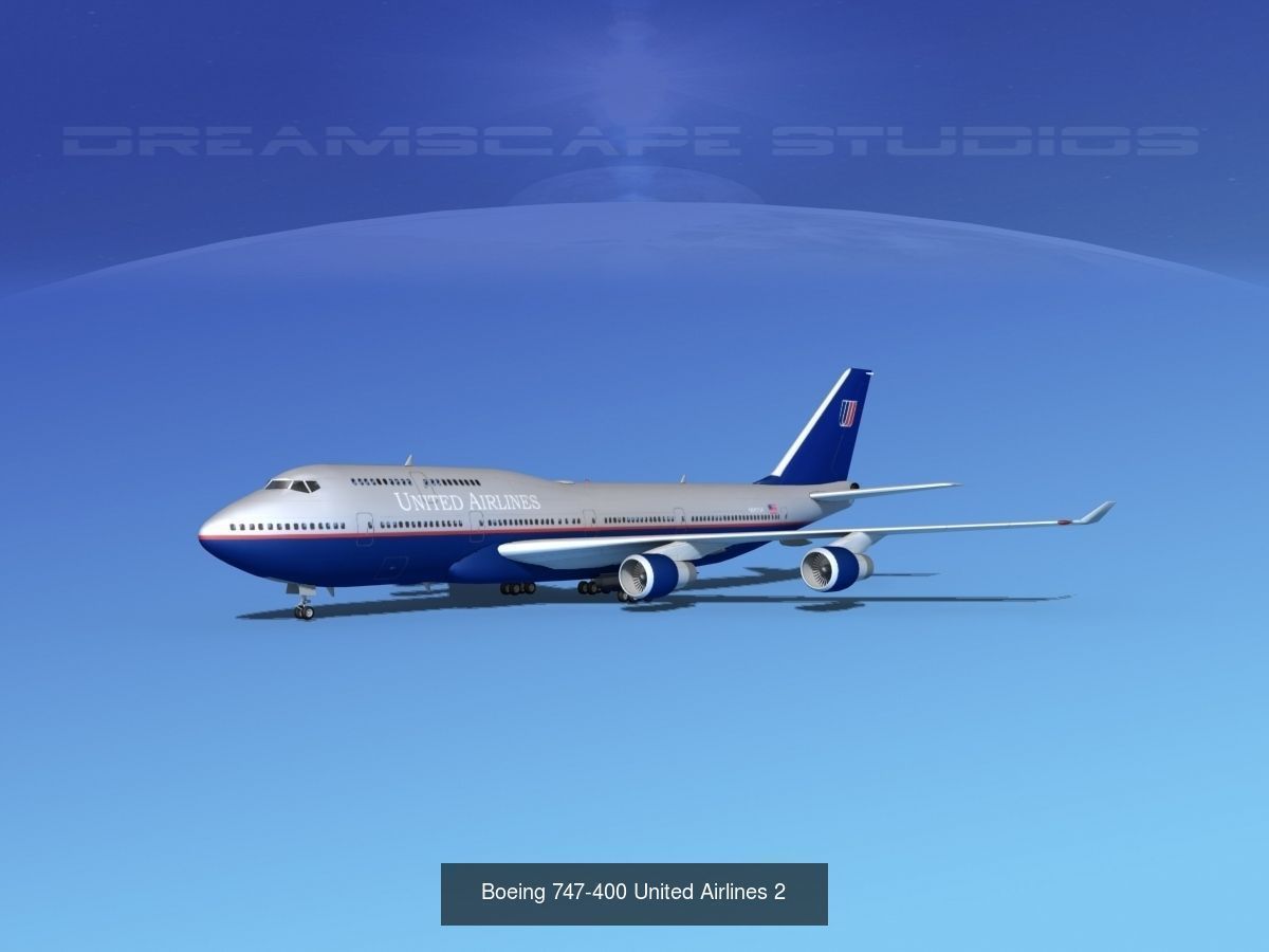 48 United Airlines Jetliners 3D Model Collection_15