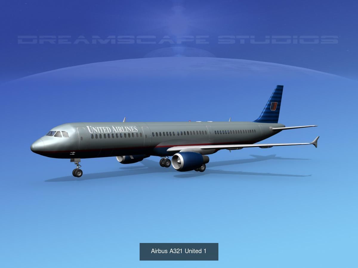 48 United Airlines Jetliners 3D Model Collection_36