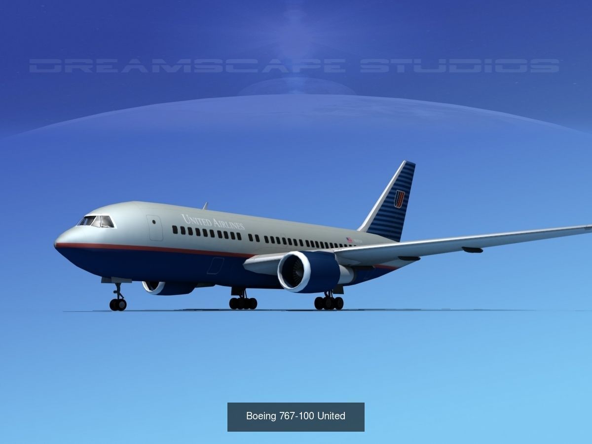 48 United Airlines Jetliners 3D Model Collection_38
