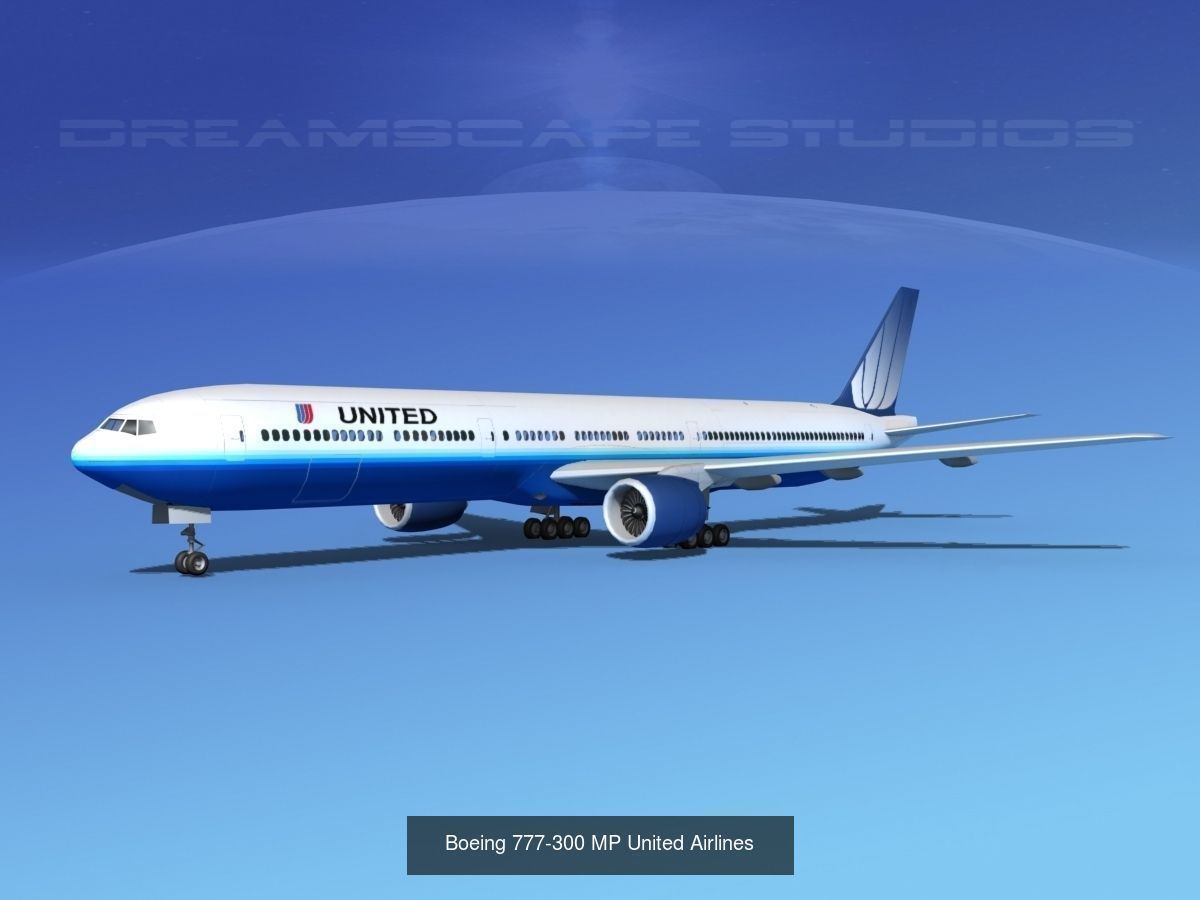 48 United Airlines Jetliners 3D Model Collection_39