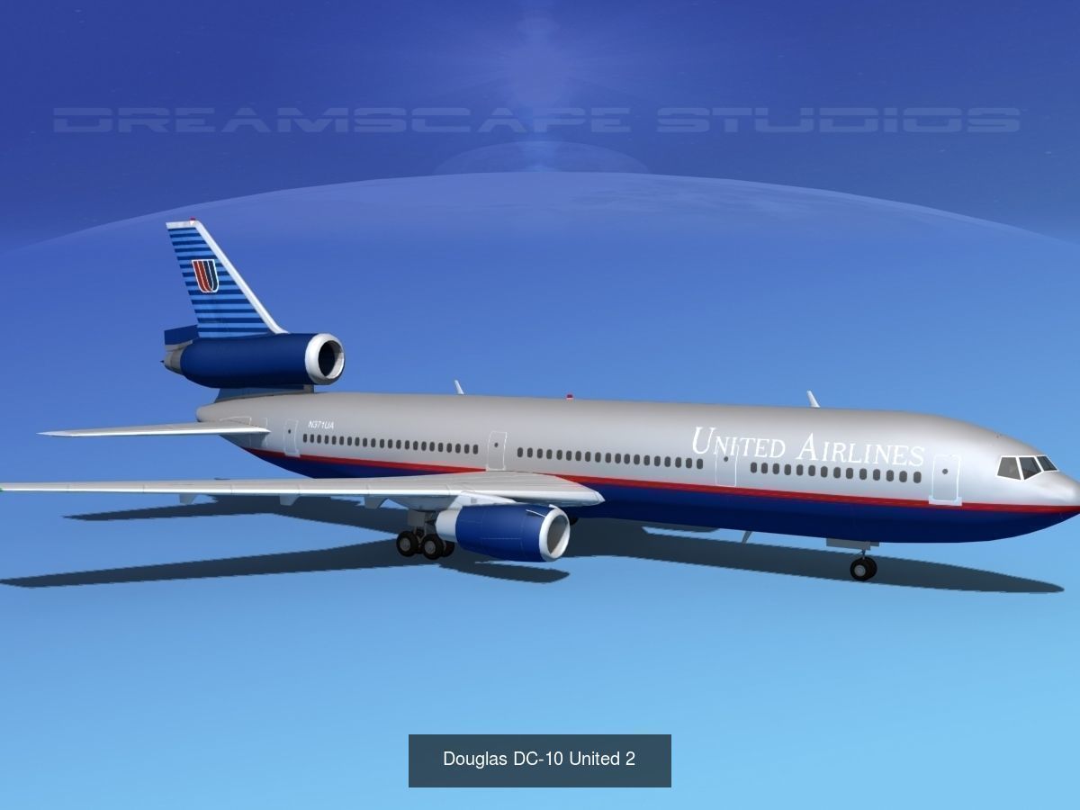 48 United Airlines Jetliners 3D Model Collection_45