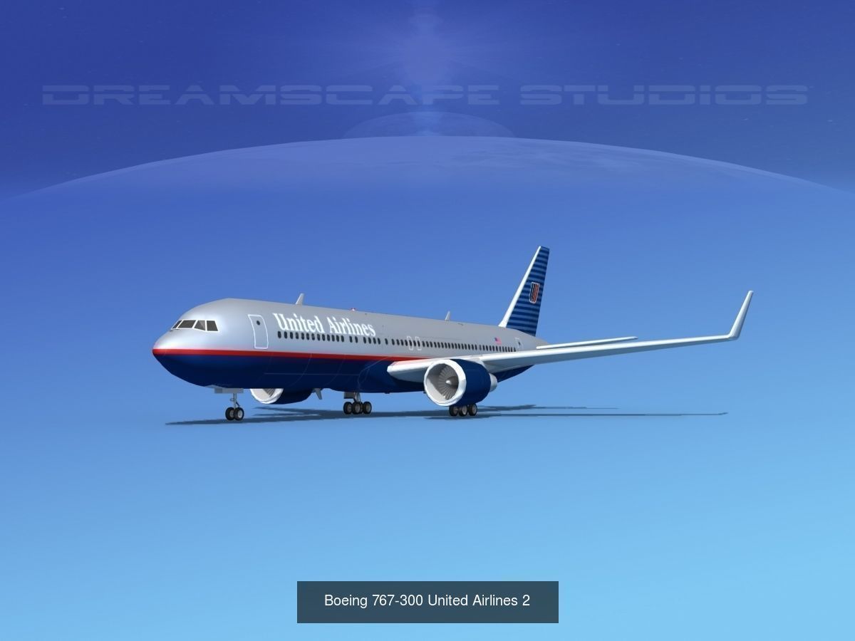 48 United Airlines Jetliners 3D Model Collection_47