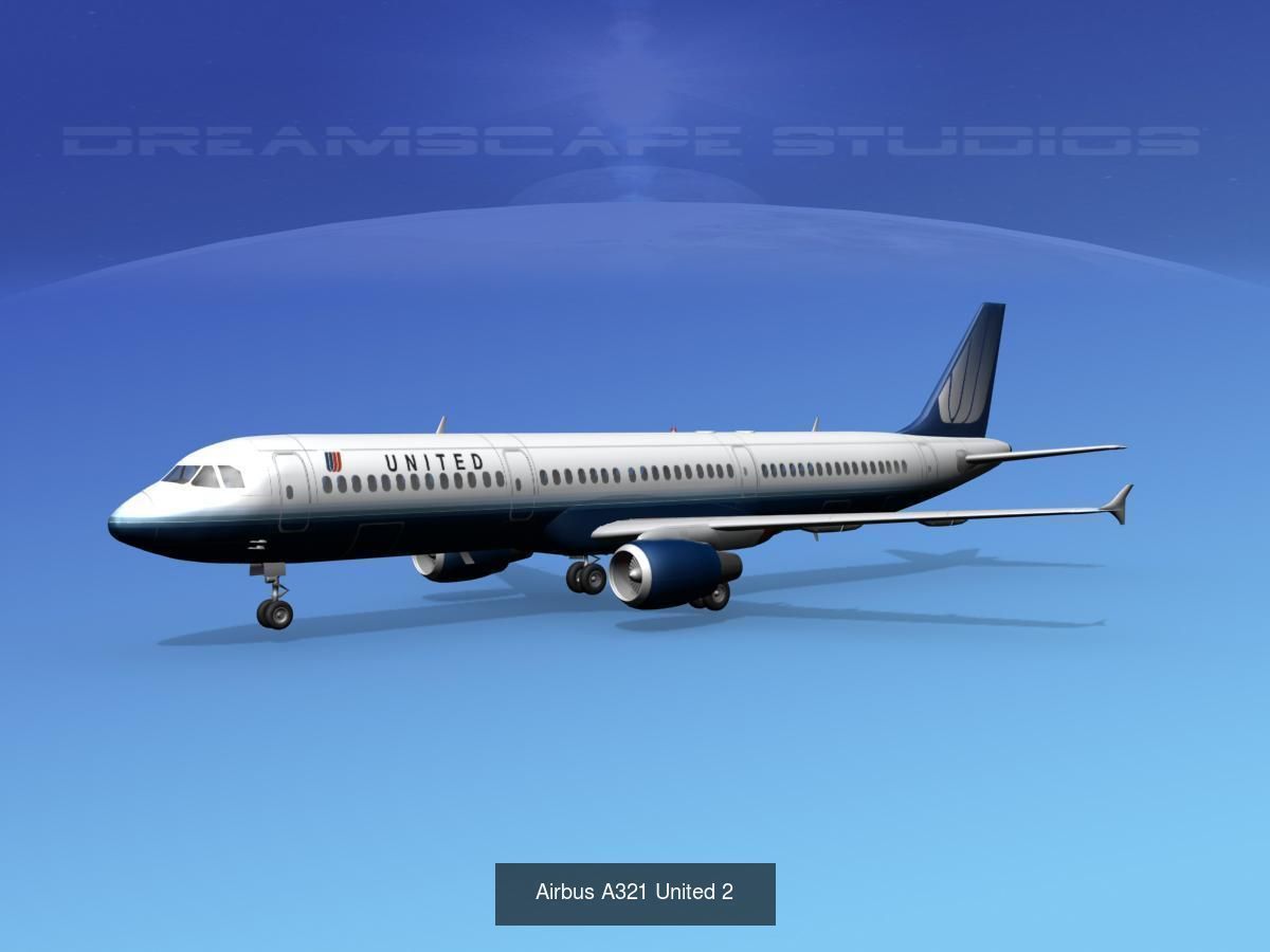 48 United Airlines Jetliners 3D Model Collection_37