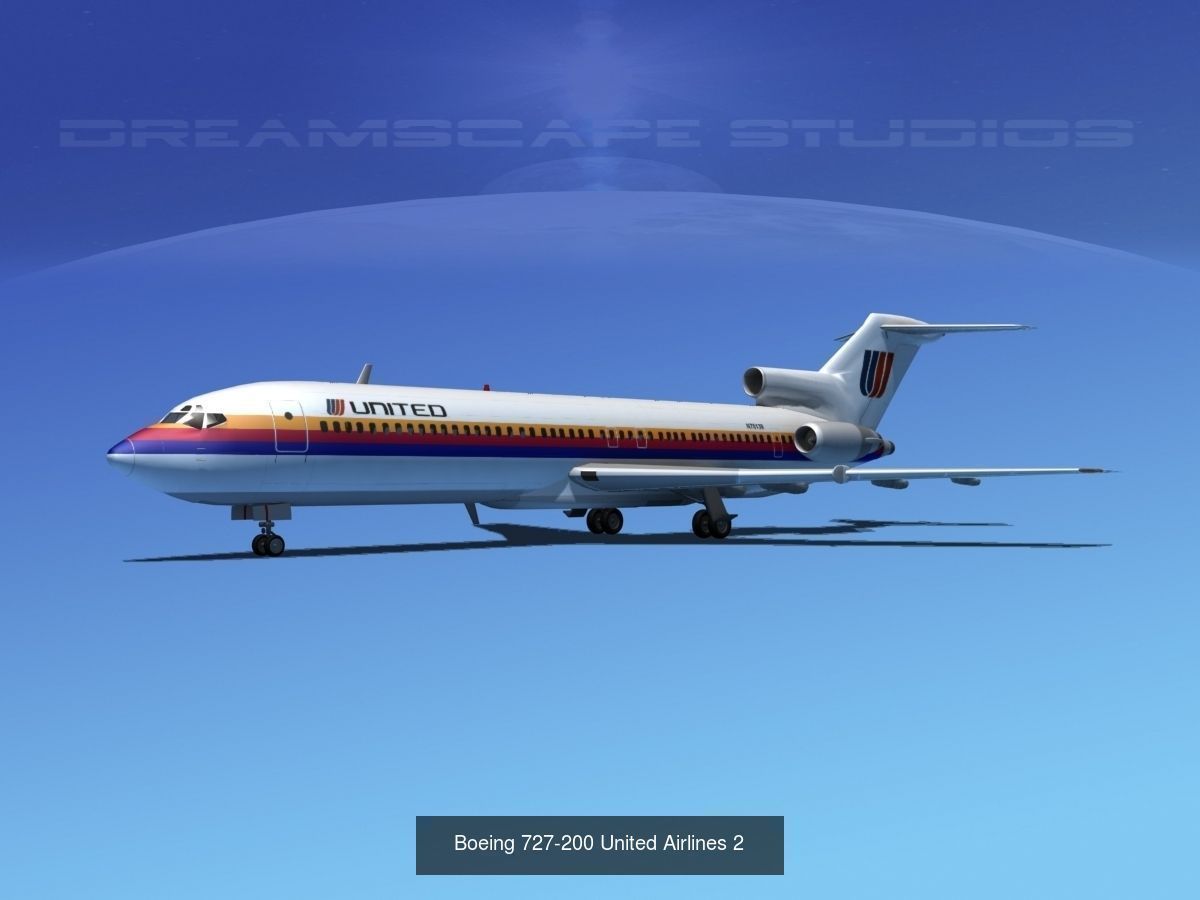 48 United Airlines Jetliners 3D Model Collection_22