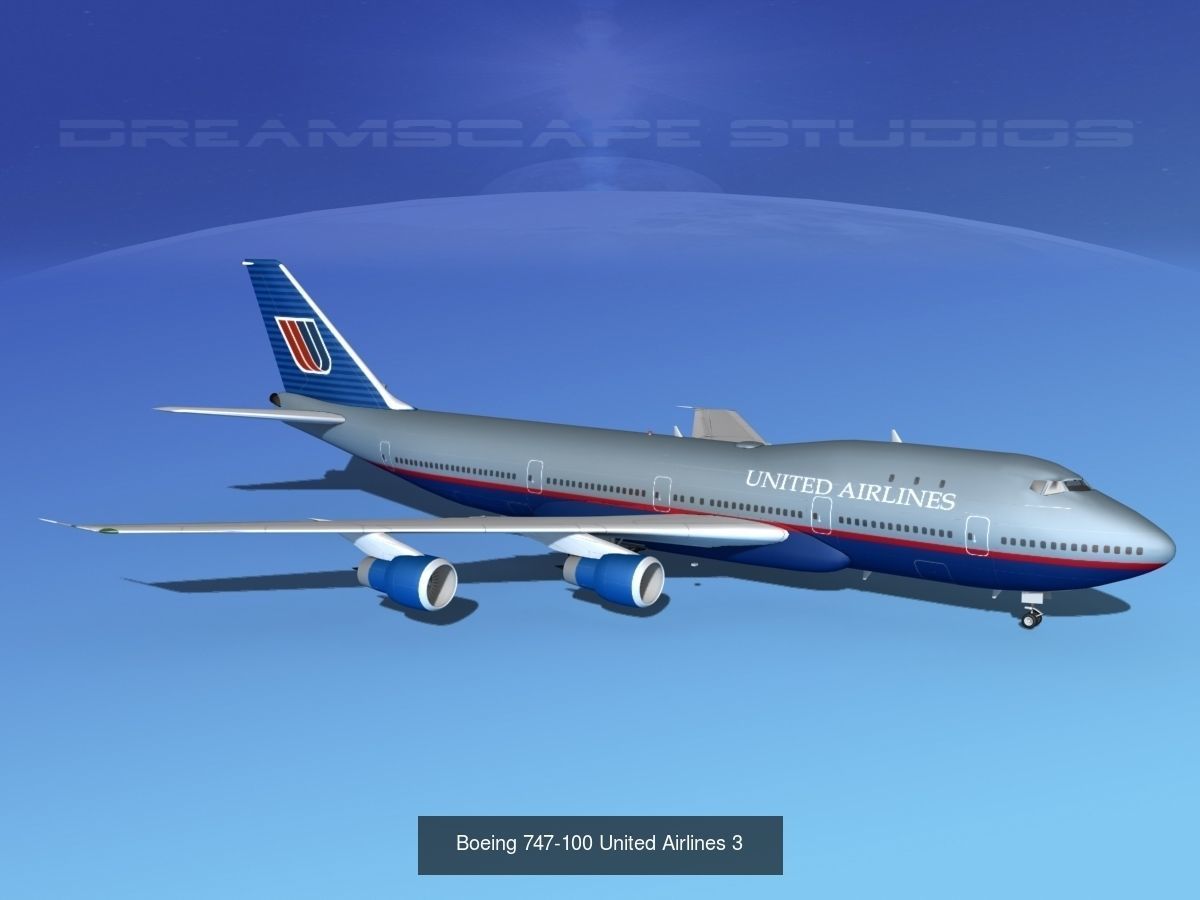 48 United Airlines Jetliners 3D Model Collection_11