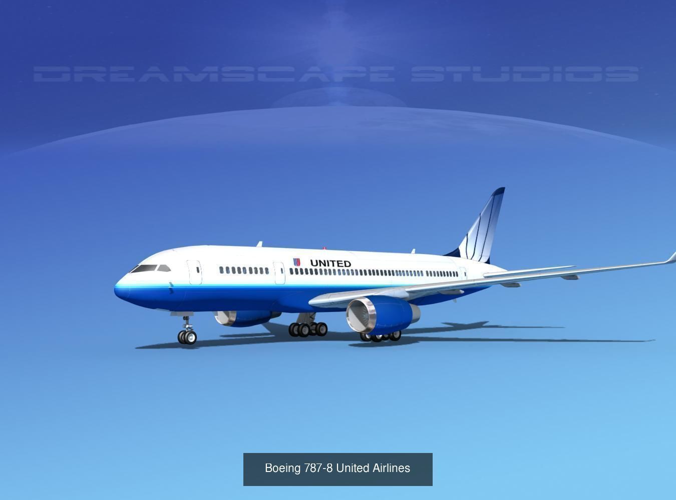 48 United Airlines Jetliners 3D Model Collection_33
