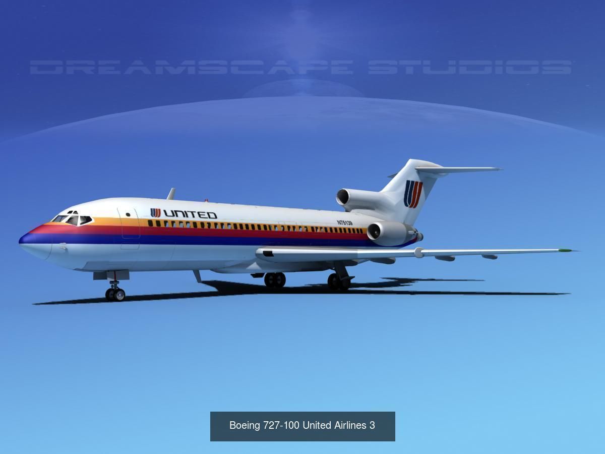 48 United Airlines Jetliners 3D Model Collection_19