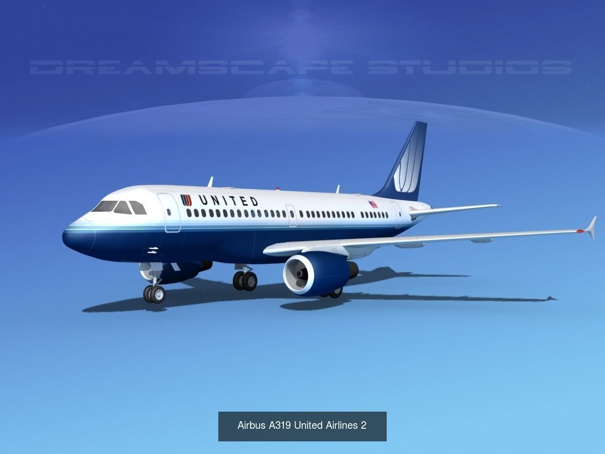 48 United Airlines Jetliners 3D Model Collection_50