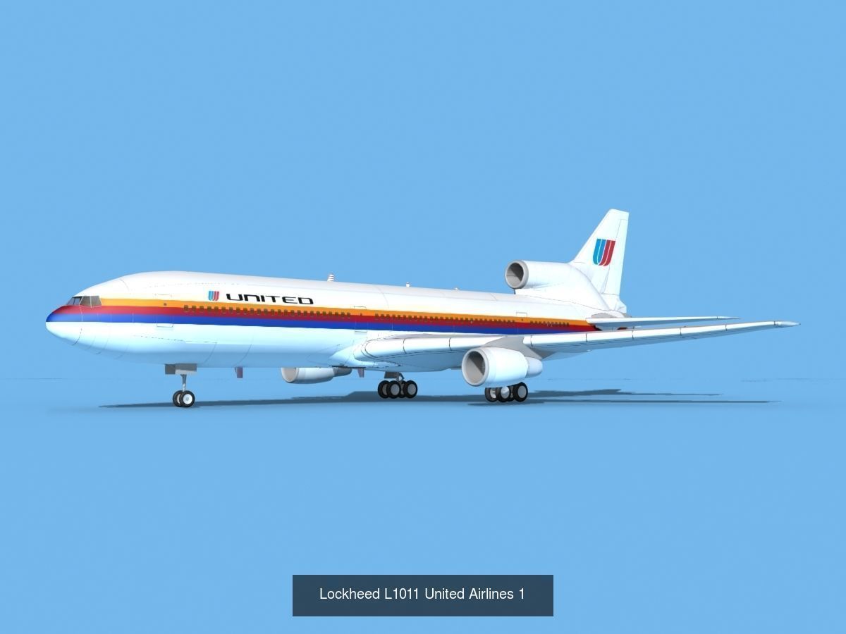 48 United Airlines Jetliners 3D Model Collection_53