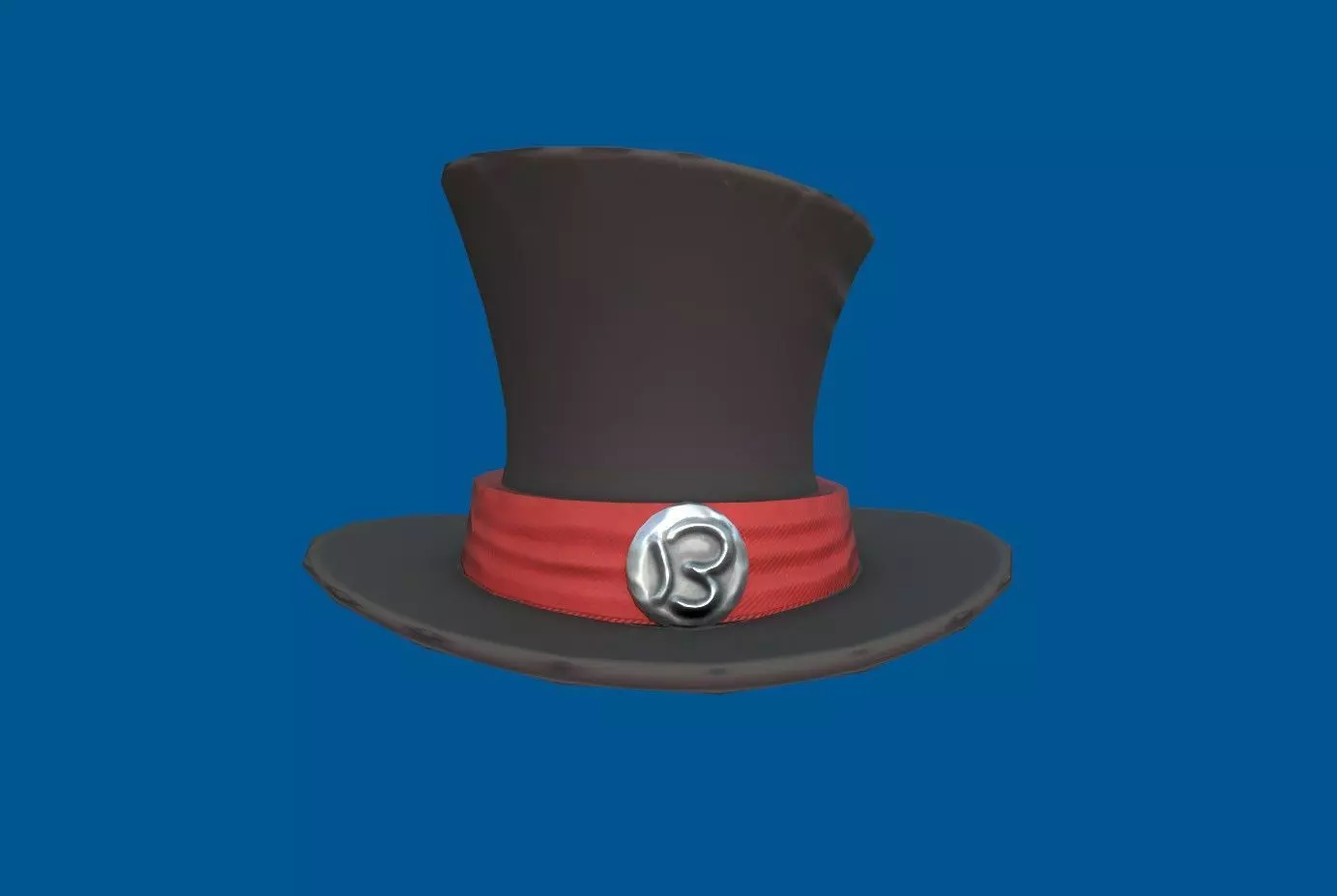 Hat retro Low-poly 3D model_0