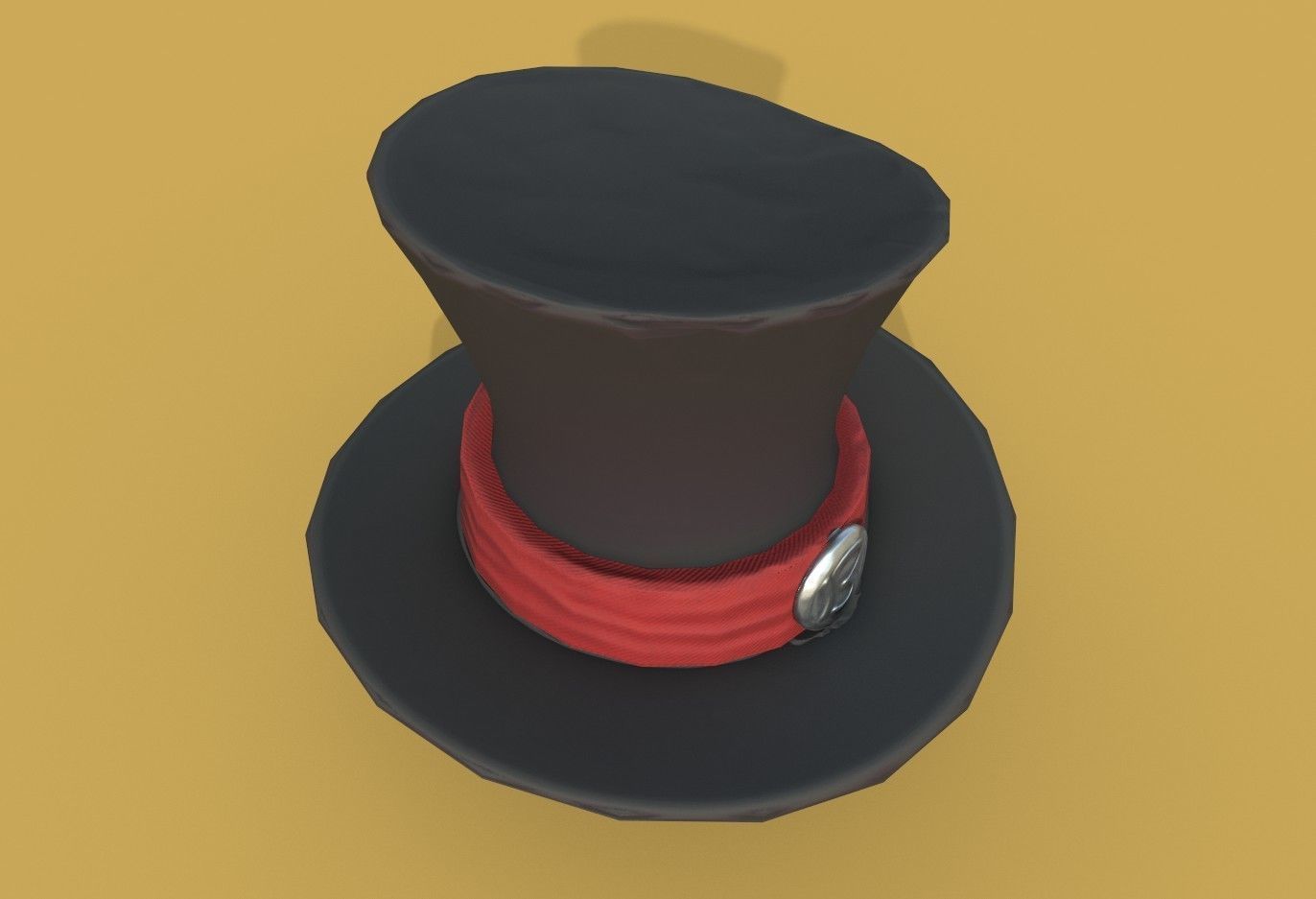 Hat retro Low-poly 3D model_13