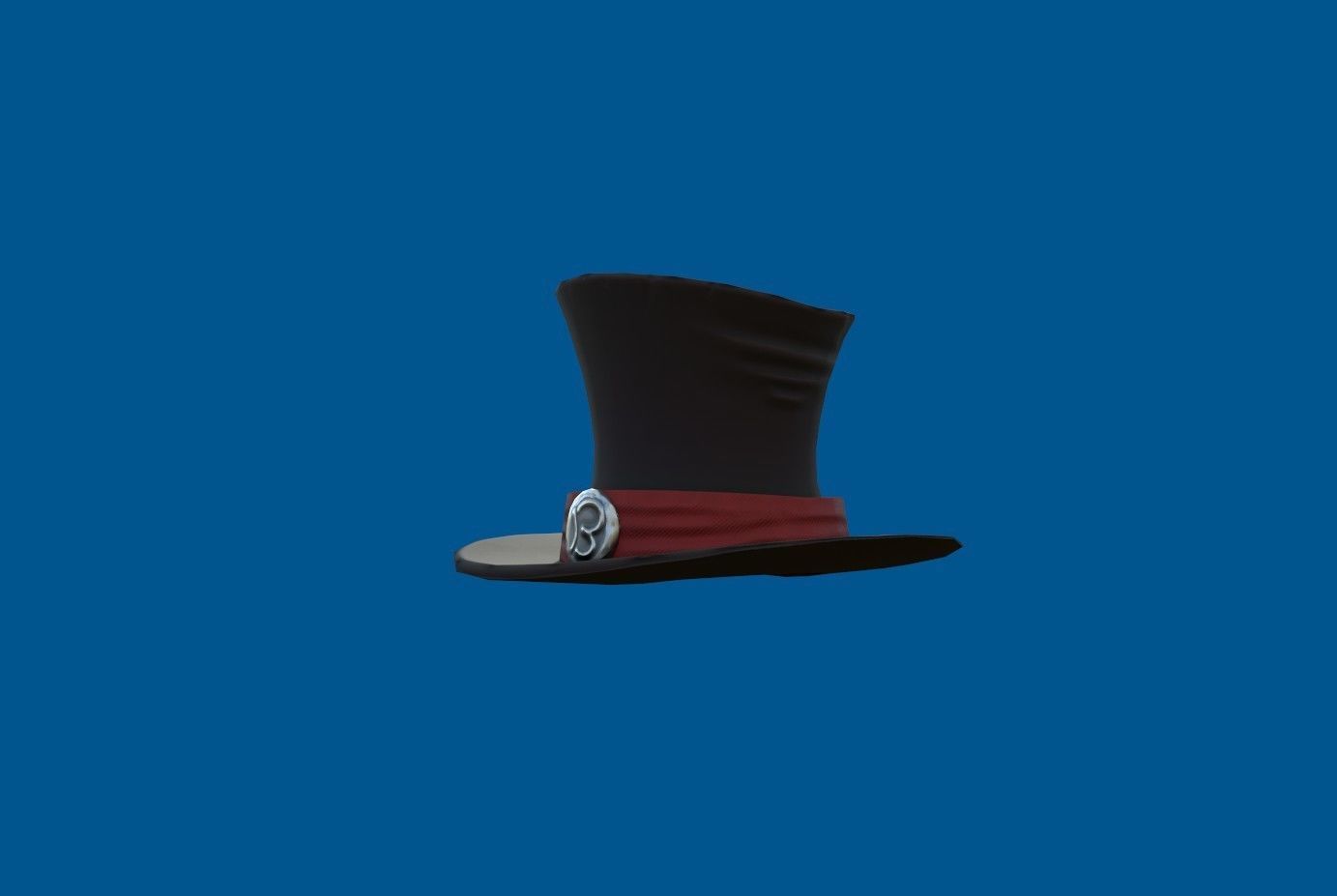 Hat retro Low-poly 3D model_10
