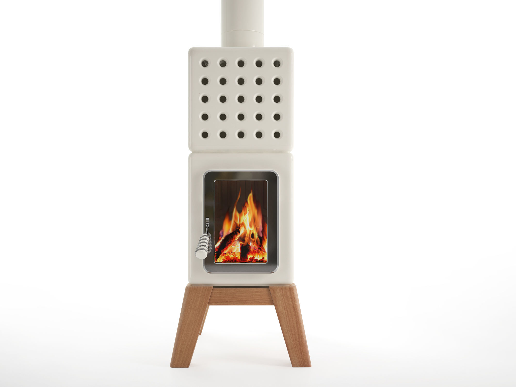 Cubi Stack Wood by La Castellamonte 3D model_1