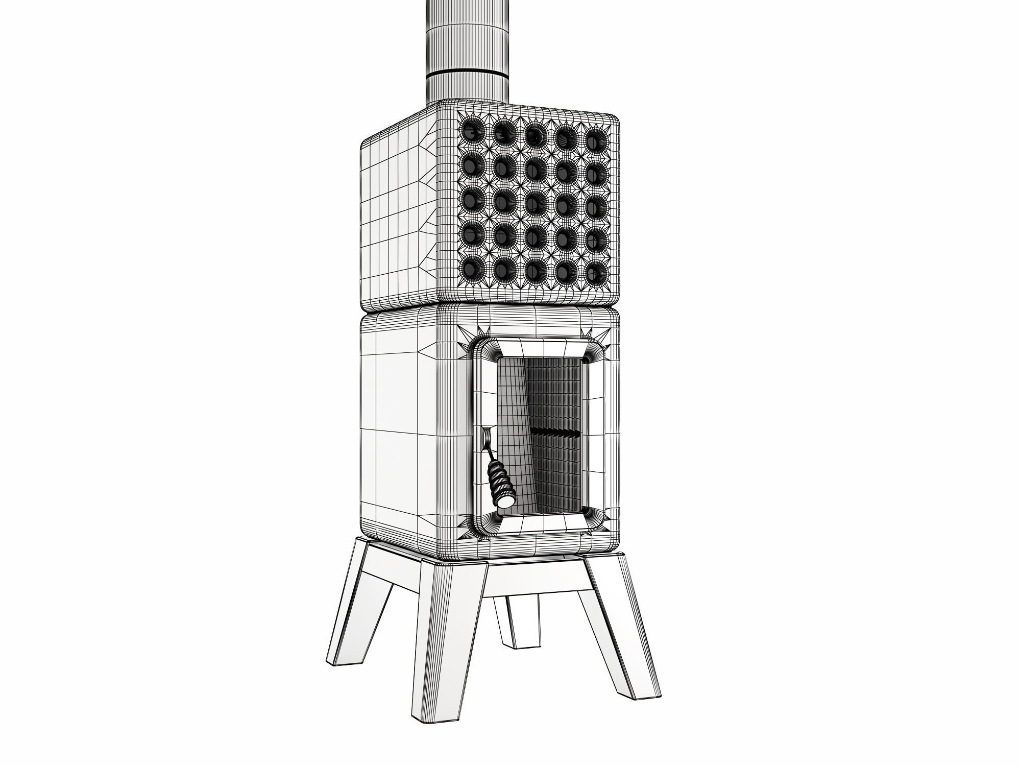Cubi Stack Wood by La Castellamonte 3D model_7