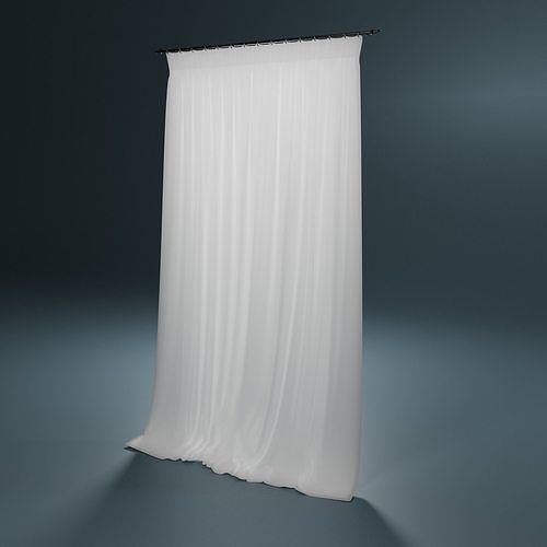 Tulle curtain 3D model