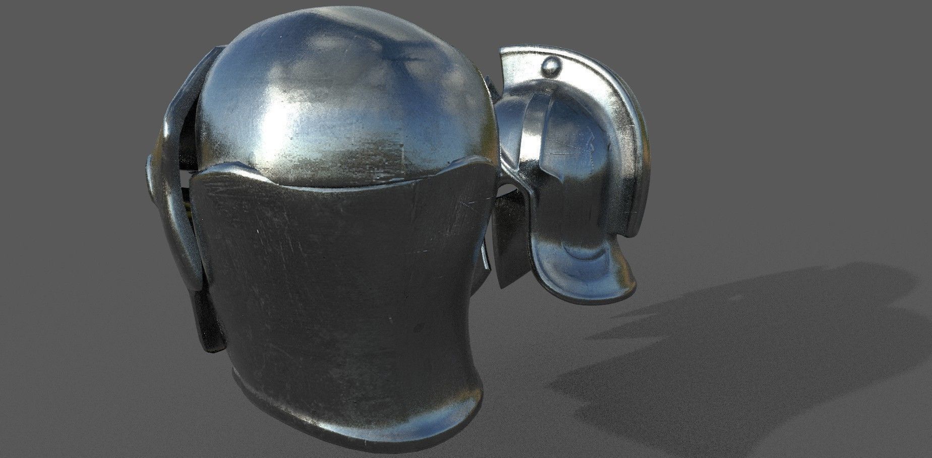 Helmet Low-poly 3D model metal Low-poly 3D model_6