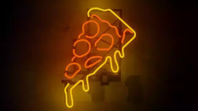 Neon 3D Model 3 - THE PIZZA 3D model