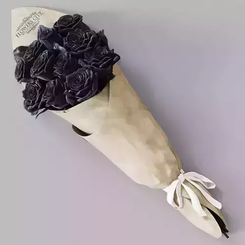 Blacks roses 3D model