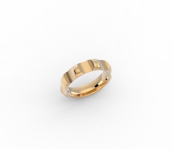 minimalism person ring in gold 3D print model