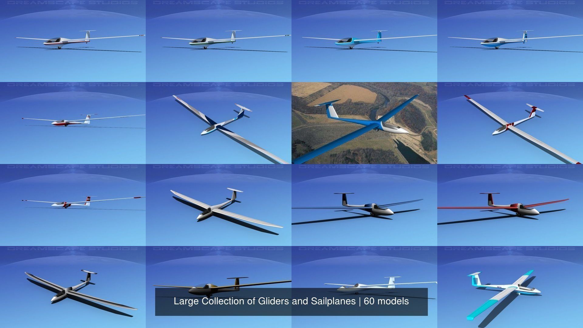 Large Collection of 60 Gliders and Sailplanes _4