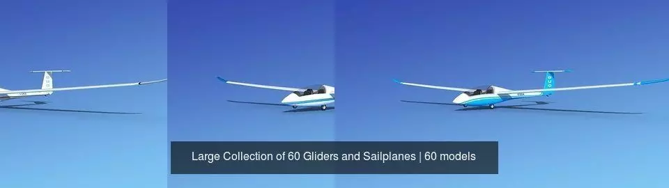 Large Collection of 60 Gliders and Sailplanes _1