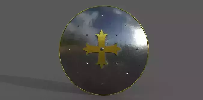 Knight Shield Low-poly 3D model