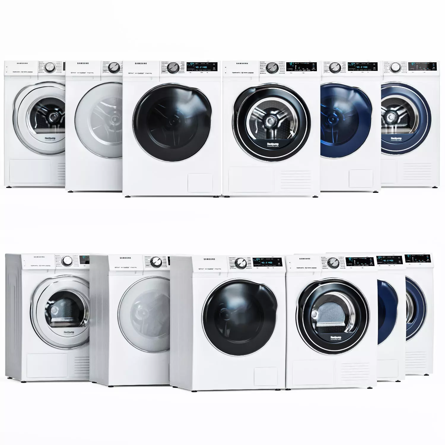 Samsung washer and dryer 3D model_0