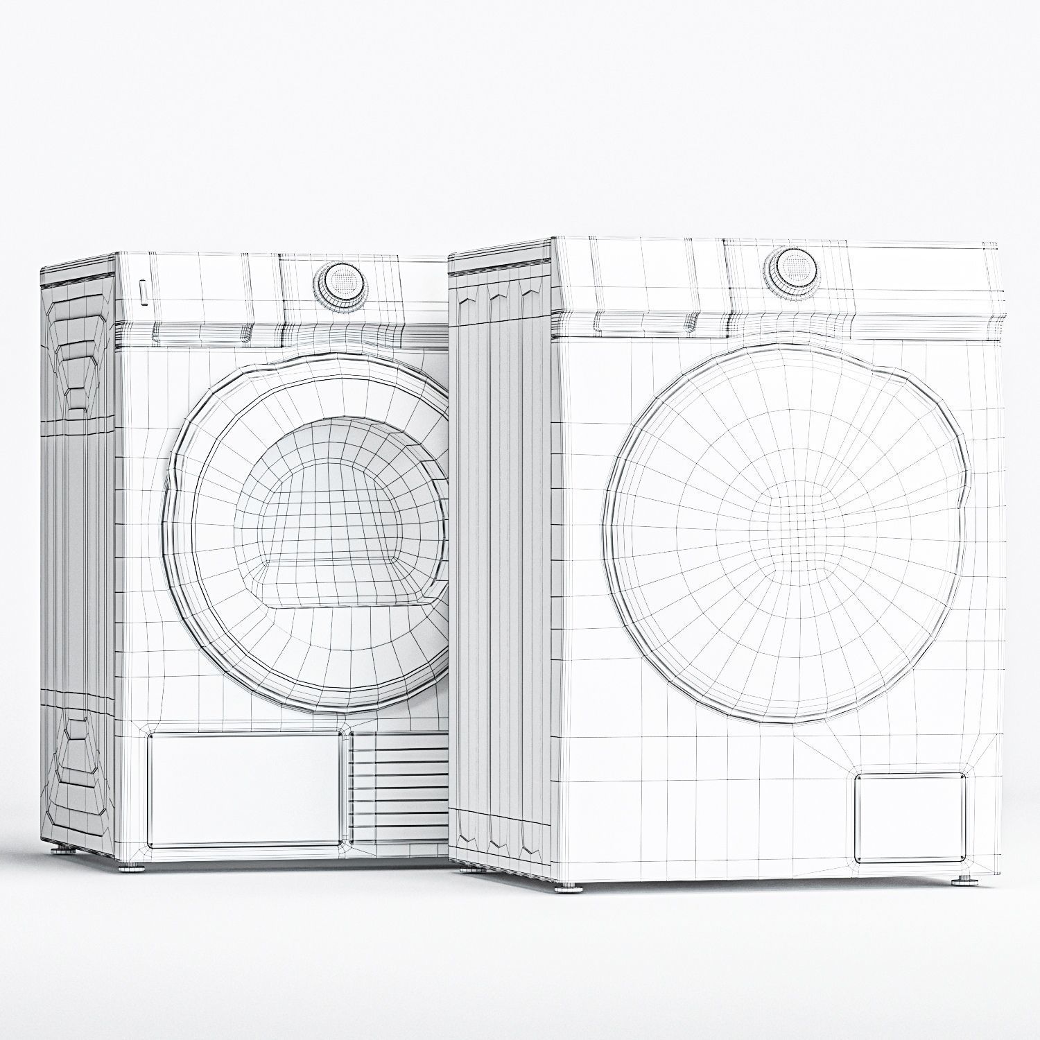 Samsung washer and dryer 3D model_2
