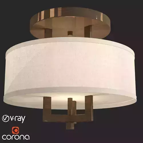 Hampton 3-Light Semi Flush Mount 3D model