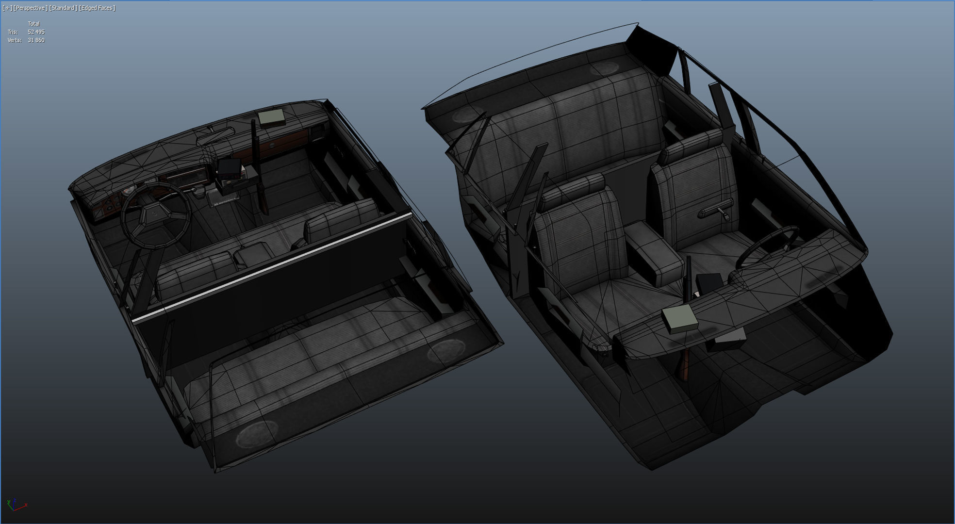 Dodge Diplomat 1980 police car Low-poly 3D model_48