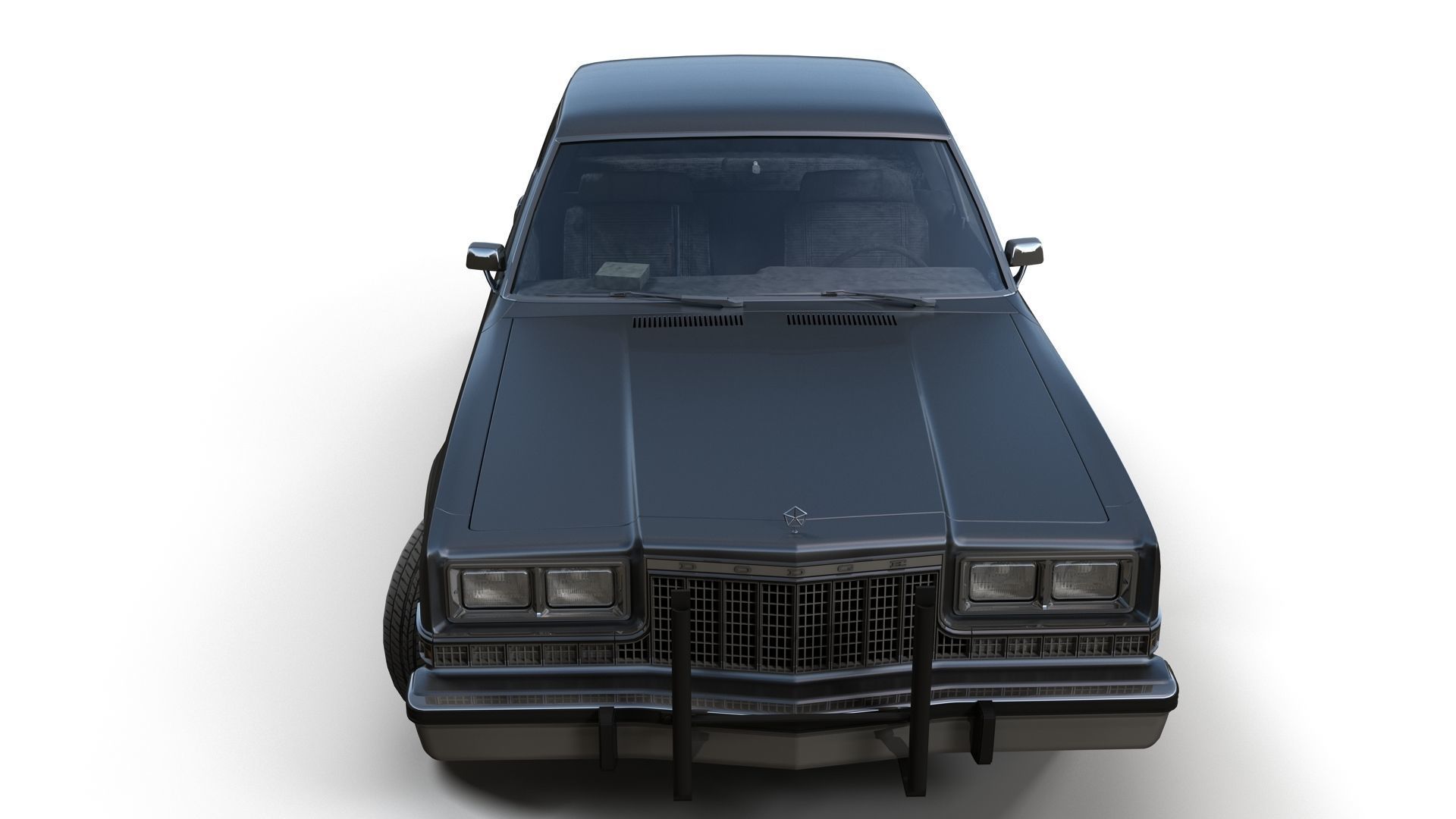 Dodge Diplomat 1980 police car Low-poly 3D model_26