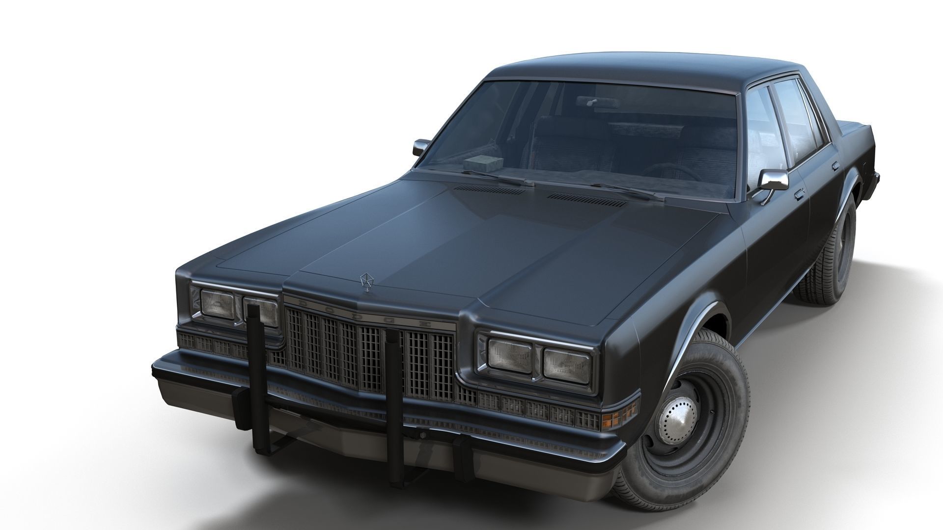 Dodge Diplomat 1980 police car Low-poly 3D model_22