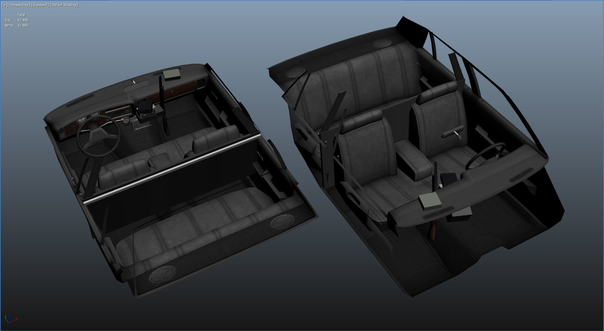 Dodge Diplomat 1980 police car Low-poly 3D model_47